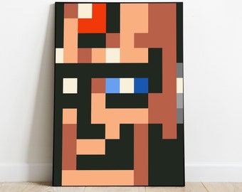 Sigma Pixel Art Poster: Mega Man X Retro Print