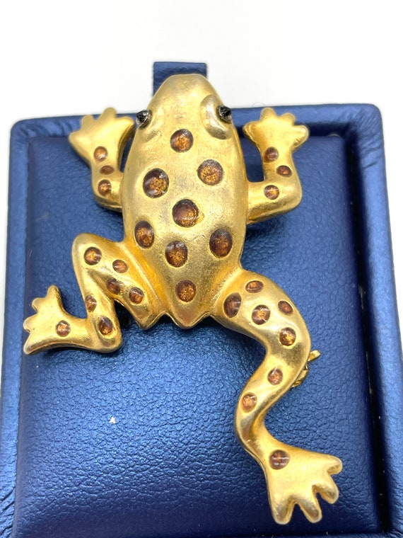 Danecraft Frog Goldtone Enamel Pin