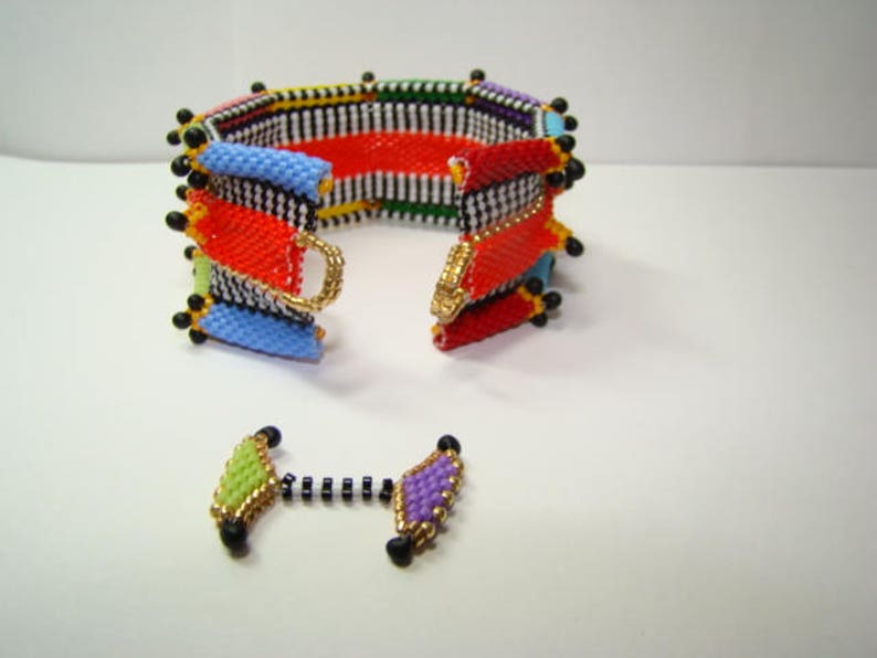 Circus Peyote Beaded Bracelet
