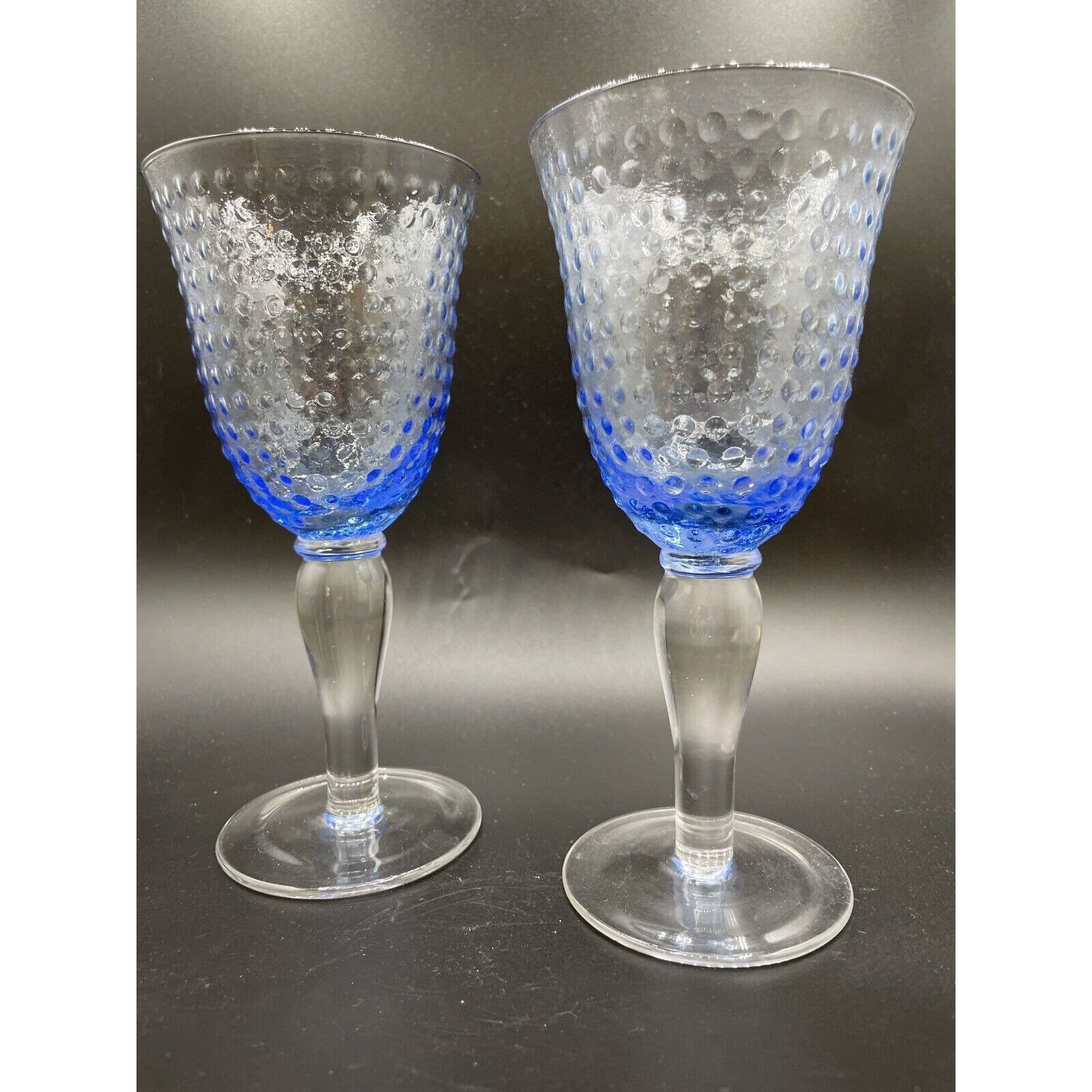Hobnail Acrylic Stemless Wine Glass Blue 15 oz – Current Home NY