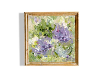 Impressionist Floral Art, Flower Painting, Floral Wall Art, Gift idea for her, nursery art, Lavender purple flower