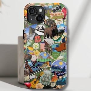 Granola Girl Collage Phone Case, National Parks & Camping Gifts, Girl Scout Gift, Hiking iPhone 16 15 14 13 12, Nature Aesthetic, Galaxy