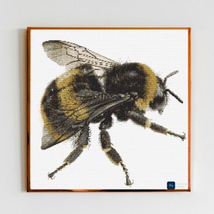 Bumblebee Cross Stitch Pattern Witchy Floral Boho Sewing Embroidery Instant Downlaod Dark Cross Stitch Cottagecore Easy Pattern