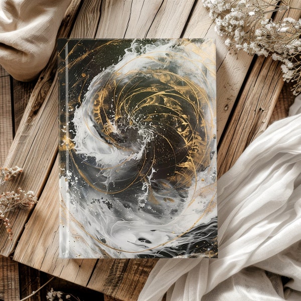Whirl Print, Versatile Design for Notebooks, Thermal Mugs, Coffee Cups, Mouse Pads, Decorative Candles, Modern Art for Home and Office