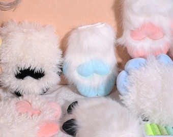 Schafhuf Pelz Pfoten Paar Fursuit weich-behaarte Handschuhe, Vorgefertigtes Haustier Spiel, Katzen Cosplay, Welpe Glover, Wolf Tiger Fuchs Pfote, Benutzerdefinierte Farbe Geschenk