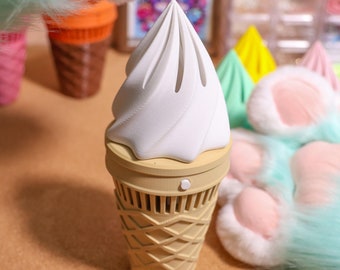 Fursuit Cooling Ice Cream Fan 2.0 Upgrade Furry Accessories, Long Battery Life, 3D Print, Handmade Custom, Cos Accessories, Festival Cosplay