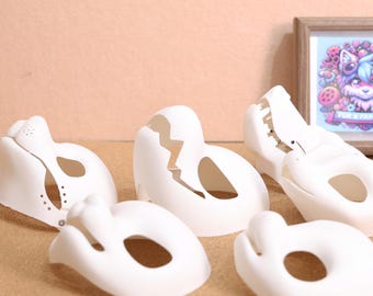 Mini Head Base Skull 3D Printed Furry Fursuit Model - Unique Creature Skull, Available in 4 Sizes, Detailed 3D Design Mini Fursona Base DIY