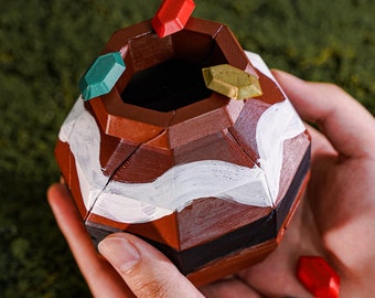 Zelda Vaso Frangibile Rupie Stampato in 3D Videogioco Cosplay Prop Fan Art Costume Fatto a Mano Decorazione Accessorio San Valentino ToTk BotW LoZ Regalo