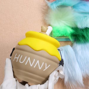 Honey Pot Cooling Fan Furry Fursuit Accessories, Rechargeable Long Battery Life, 3D Printed Custom Colors Text Cosplay, Fursona DIY Gift