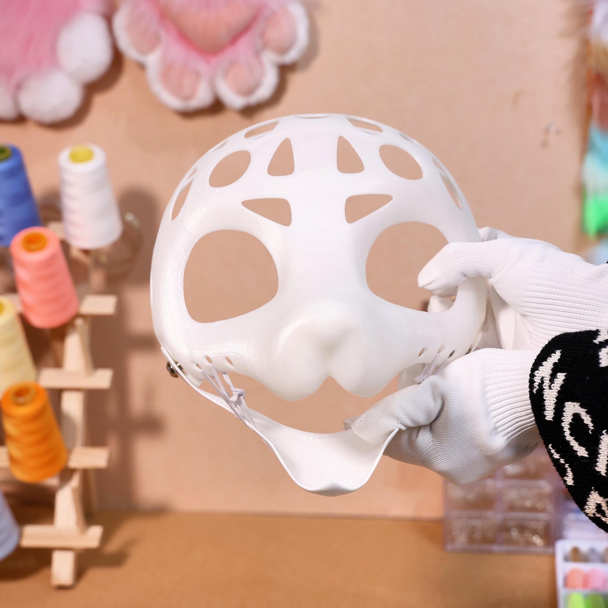 毛皮のファースーツ 動く顎 丸い目 ヘッドベース 3Dプリント (ケモノ