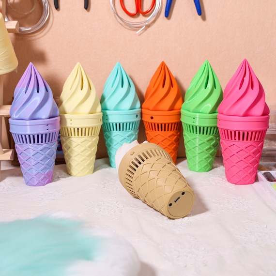 Fursuit Ice Cream Cooling Fan 2.1 Upgraded Furry Accessories Long Battery Life, 3D Pre-Made, Handmade Animal Custom, Festival Cosplay Gifts