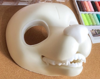 Foam Fursuit Head Base Long Muzzle American Style Animal Skull Lightweight Handmade EVA DIY Craft Supply for Furry Cosplay Costume Manokit