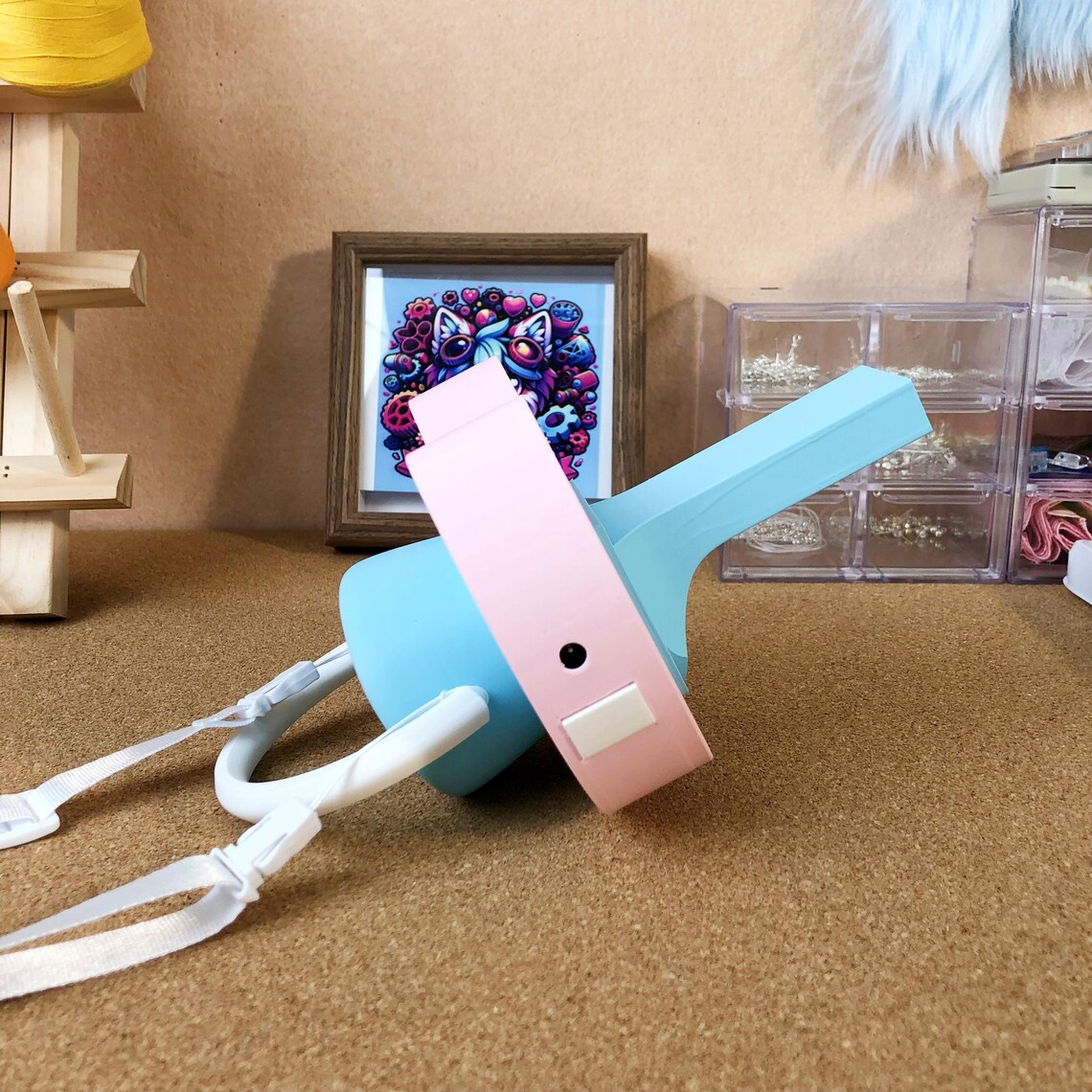 Pastel Pacifier Fan for Furry Fursuits – 3D Printed Hand Fan Wearable ...