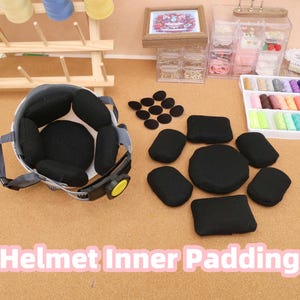 Juego de 7 almohadillas de espuma viscoelástica para casco de fursuit, con gancho y bucle, para base de cabeza peluda, para cosplay, de espuma suave.