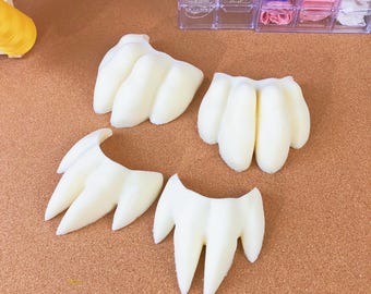 Foam Fursuit Paw Pads Set with Realistic Animal Toes & Fantasy Dragon Claw Base for Cosplay DIY – 2 Pairs EVA Foam Craft Supplies Furry DIY