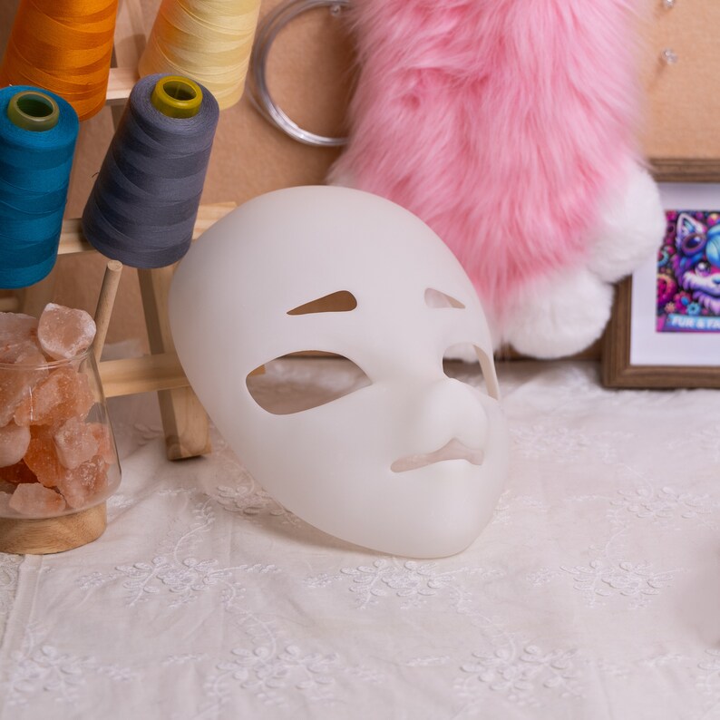 Refined Gentleman Kig fursuit head base crafted in durable 3D printed resin, ideal for creating custom cosplay masks. Lightweight and sturdy, this cosplay head base offers smooth, elegant contours perfect for cosplay costumes or decorative displays