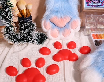 Silicone Hand Paw Pads for Fursuit Accessories, Realistic DIY Pre-Made Customizable Color and Size, Cosplay Furry Glove, Wolf Fox Tiger Paws