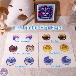 Base para cabeza de disfraz de mascota, accesorio lenticular, placa para ojos opaca, recortable, impermeable y no transparente.