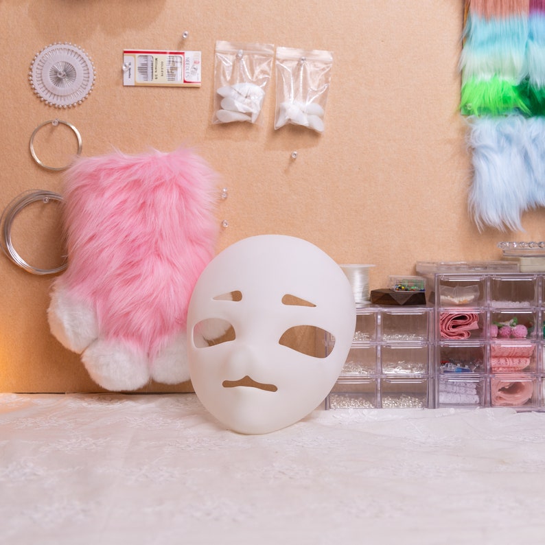 Gentleman Kig 3D printed fursuit head base in durable resin, lightweight and refined for cosplay costumes or decorative displays. Ideal for cosplay enthusiasts seeking a high-quality, elegant base to create a custom fursuit mask.