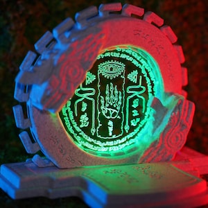 Zelda Zonai Shrine Portal Ouroboros Statue Lamb 3D Print Prop Fan Art Handcrafted Decor Tears of the Kingdom Cool Valentine&#39;s  Day Vday Gift
