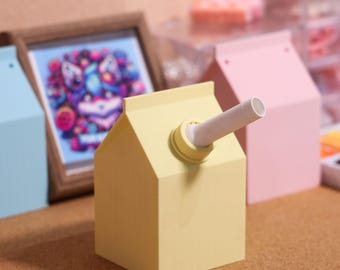 Milk Carton Fursuit Fan Prop - 3D Printed Cooling Fan, Custom Print Option, Custom Handmade Fursona Accessory for Cosplay & Festival Gifts