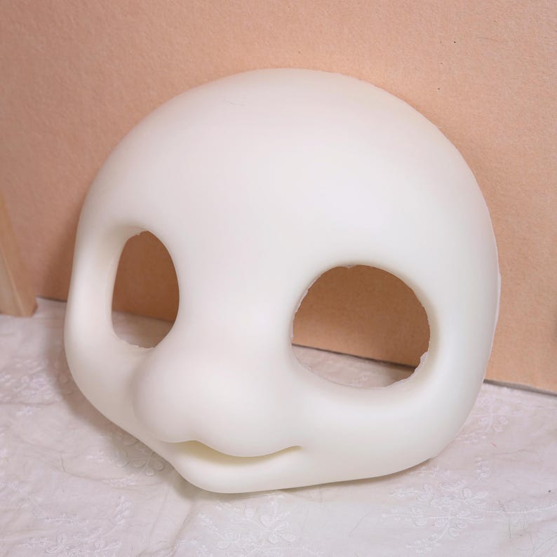 DIY cosplay head base, lightweight foam for costume making, fursuit head form, puppy-shaped head base for customization, foam base for fursuit projects, breathable and durable fursuit head, cosplay head base with air vents, custom head base for