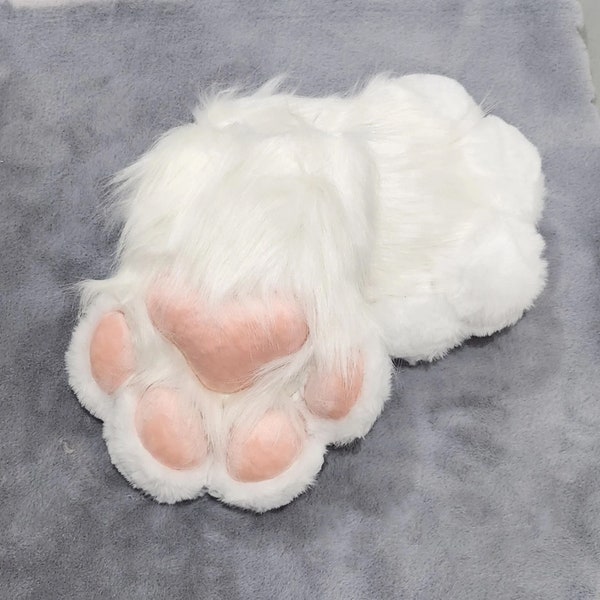 White Puppy Paws, Furry Gloves, Petplay, Furry, Cat Paws, Cosplay Gloves, Fox Paws, Puppy Paws, Wolf Paws, Tiger Paws, Paws Custom, Fursuit