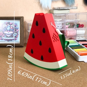 Watermelon Pizza Slice Fan Furry Fursuit Cooling Cosplay, 3D Printed Battery Operated Mini Fan, Fruity Festival Accessory Gift Idea
