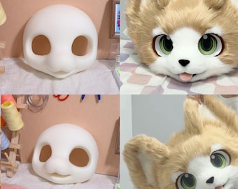 Soft Snoot Base Lightweight Furry Head Base for Fursuit Cosplay Puppy Design Breathable Foam Sponge Comfortable Fit Accessory Kostum Manokit