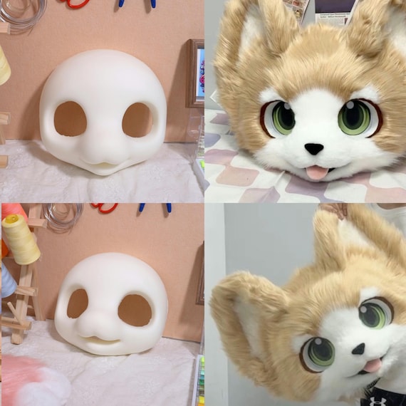 Soft Snoot Base Lightweight Furry Head Base for Fursuit Cosplay Puppy Design Breathable Foam Sponge Comfortable Fit Accessory Kostum Manokit