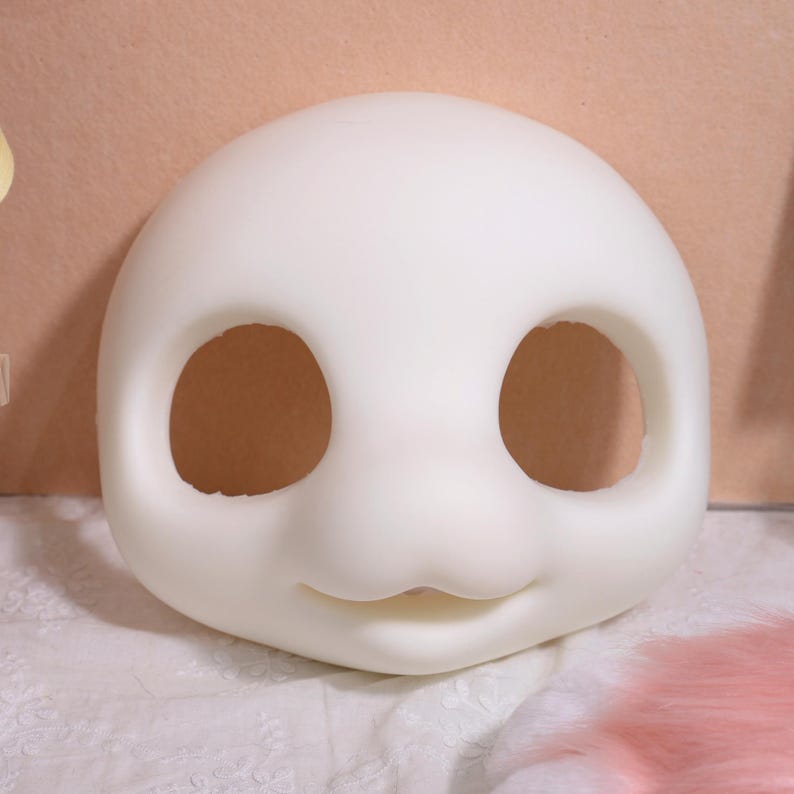 Lunar Pup Furry Head Base, high-quality foam sponge base for fursuit projects, fits most head sizes, cute puppy design for hobbyists and cosplay, breathable structure prevents overheating, 27 cm outer diameter, 23 cm inner