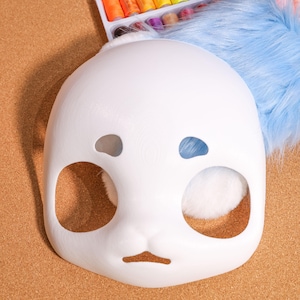 Square Face Rabbit Head Base Furry Fursuit, Bonus Mini Base, PLA 3D ...