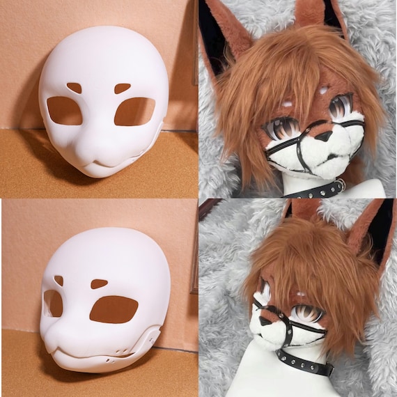 Furry Fursuit Moving Jaw Head Base (Kig Series) Movable Jaw Kig 3D Print Cosplay Headgear, Cute Pet Head Case, Accessory Kopfbasis Kostum