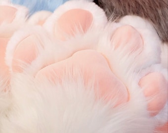 Fursuit Welpen Pfoten, pelzige Handschuhe benutzerdefinierte Farbe, Pre Made Paar, Katze Cosplay Handschuh, Welpe Glover Wolf Pfoten, Tiger Paws, Fuchs Paws Individuell, Geschenke