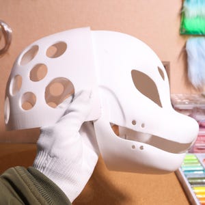 Furry Fursuit Moving Jaw Head Base (Kig Series) Movable Jaw Kig 3D Print Cosplay Headgear, Cute Pet Head Case, Accessory Kopfbasis Kostum Head Base + Back
