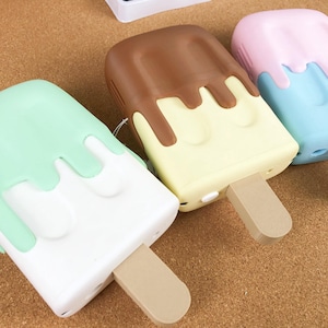 Furry Fursuit Ice Cream Fan Mini Handheld Cooler Rechargeable 3D Printed Kawaii Popsicle Shaped Summer Gift Cosplay Accessory for Festivals