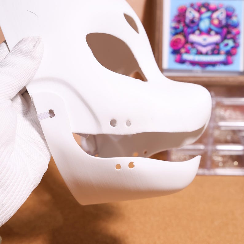 Furry Fursuit Moving Jaw Head Base (Kig Series) Movable Jaw Kig 3D Print Cosplay Headgear, Cute Pet Head Case, Accessory Kopfbasis Kostum image 9