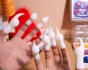 Kig Furry Paw Nails Claws (Fursuit Zubehör) Realistische Details Fursuit 3D gedruckte Nägel, PLA-Material, perfekt für Fursuit-Enthusiasten