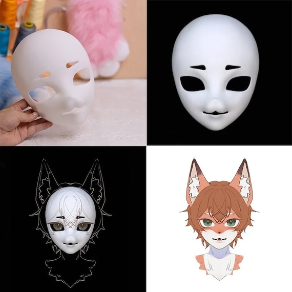Gentleman Kig Fursuit Head Base with Furry Face Option, Fursuit (Kig Series) Resin 3D Print Head Costume Cosplay Petplay Pet Manokit Gift