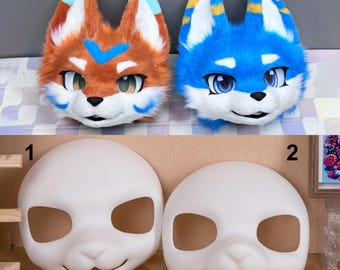 毛皮のような着ぐるみのヘッドベース Kemono V2 可動顎 3D プリント