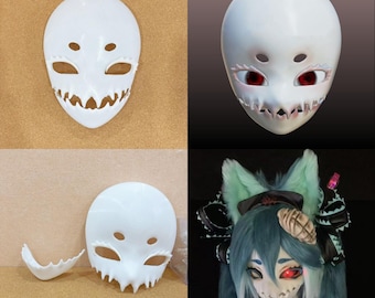 Split Jaw Kig Furry Head Base Movable Jaw Halloween Cosplay Furry Fursuit 3D Print PLA Cosplay Headgear Human Bone Gothic Aesthetic Fursona