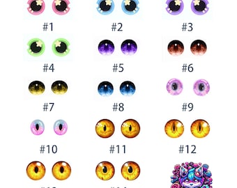 Eye Mash for Furry Fursuit - Customized Order Waterproof, See-Through Styles, Scratch Proof Durable Vibrant Color Mesh for Head Base Gift