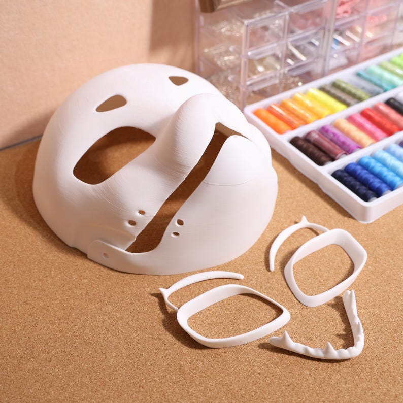 Furry Fursuit Moving Jaw Head Base (Kig Series) Movable Jaw Kig 3D Print Cosplay Headgear, Cute Pet Head Case, Accessory Kopfbasis Kostum Head Base+ All Parts