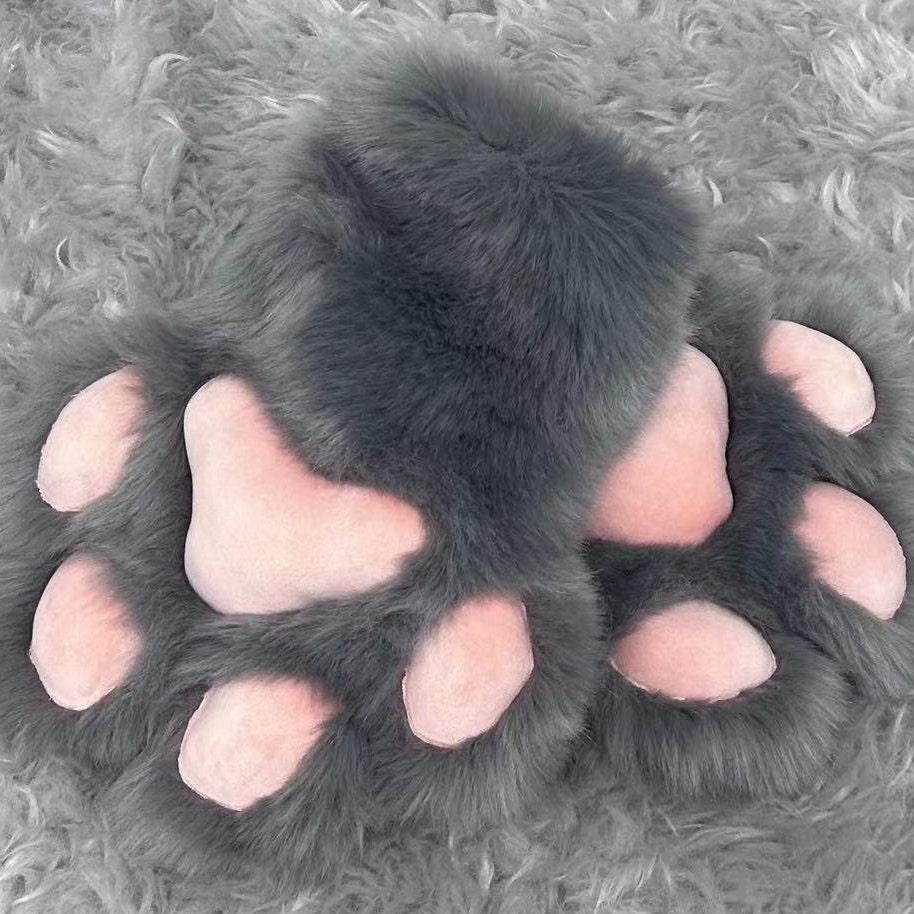 Pantofole Da Zampe Di Gatto Per Cosplay – Artigli In Plastica, Fursuit, Scarpe Invernali Imbottite In Ecopelle, Comode E Realistiche Per Adulti