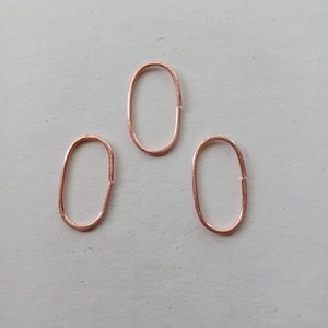 Hammered Copper Ovals: 18 Gauge Wire