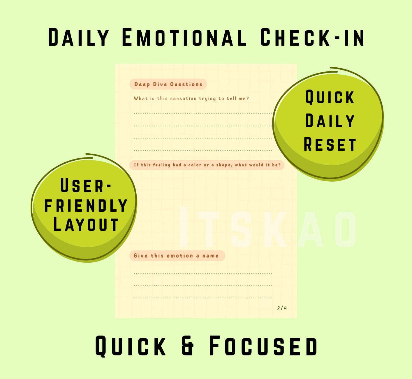 Somatic Check In Somatic Healing Journal, Body Map, Emotional Check-in (PDF) - Etsy