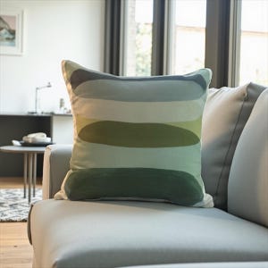 Harlequin  Elliptic pillows  in Emerald