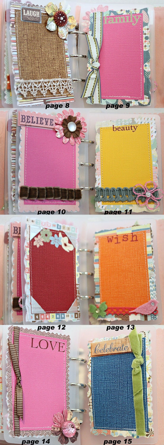 FLORAL PURSE Shaped Sheer Scrapbook Binder Album Etsy