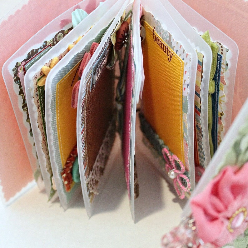 FLORAL PURSE Shaped Sheer Scrapbook Binder Album Etsy