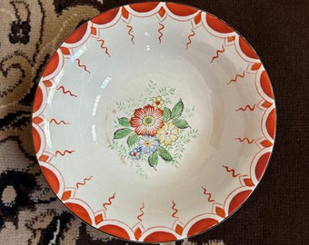 Vintage Floral Hand Painted Bowl